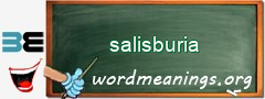 WordMeaning blackboard for salisburia